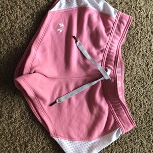 Pink under armor shorts